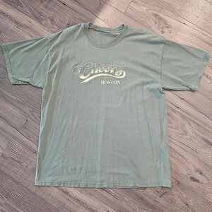XL Vintage Y2K‎ Green Short Sleeve CHEERS Tee Retro 90s 80s Boston Sitcom Bar